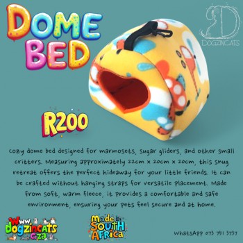 dome bed for marmosets and sugar gliders