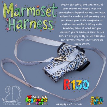 marmoset harness for marmosets and sugar gliders