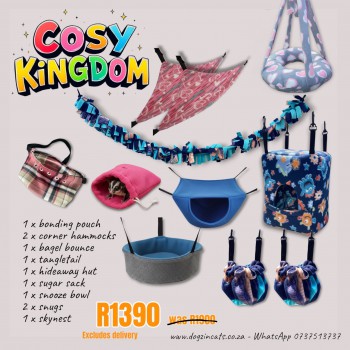 cosy kingdom set for marmosets